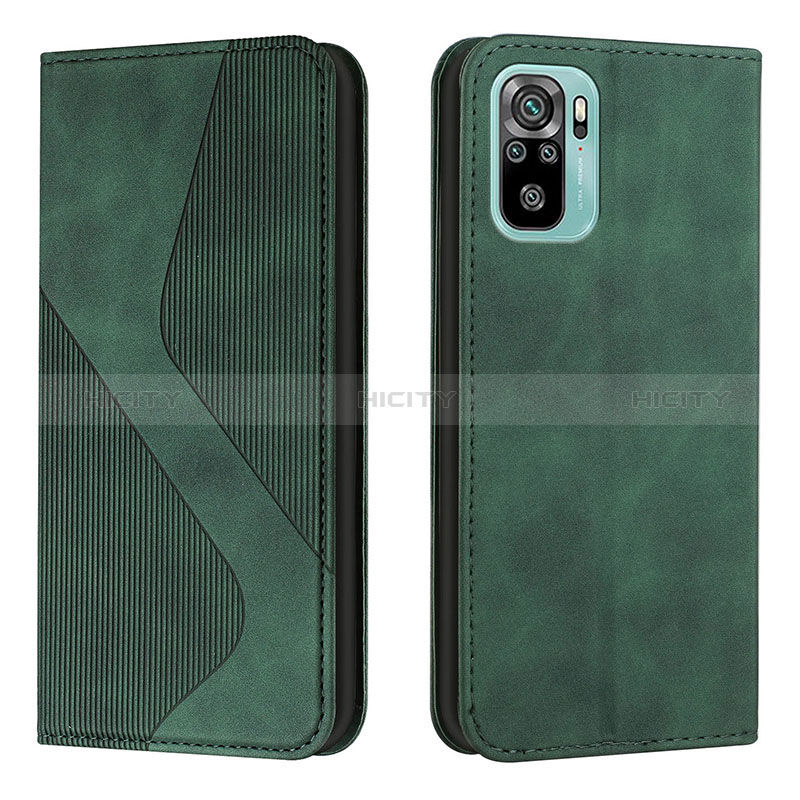 Coque Portefeuille Livre Cuir Etui Clapet H03X pour Xiaomi Poco M5S Vert Plus