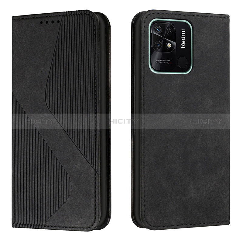 Coque Portefeuille Livre Cuir Etui Clapet H03X pour Xiaomi Redmi 10C 4G Noir Plus