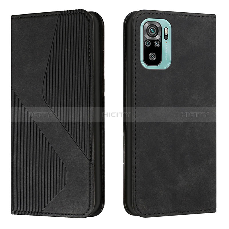 Coque Portefeuille Livre Cuir Etui Clapet H03X pour Xiaomi Redmi Note 10S 4G Noir Plus