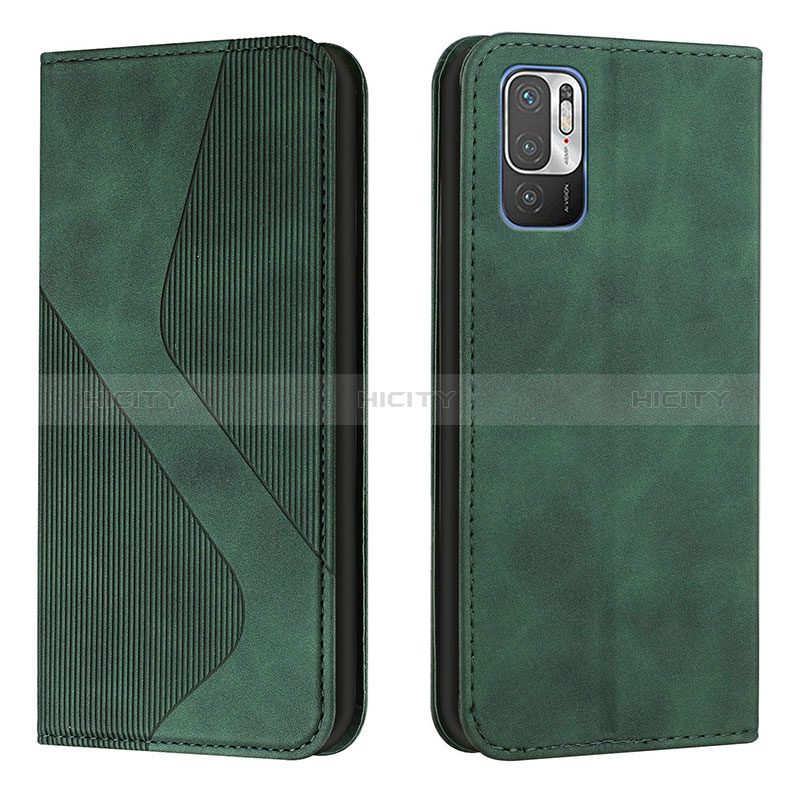 Coque Portefeuille Livre Cuir Etui Clapet H03X pour Xiaomi Redmi Note 10T 5G Vert Plus