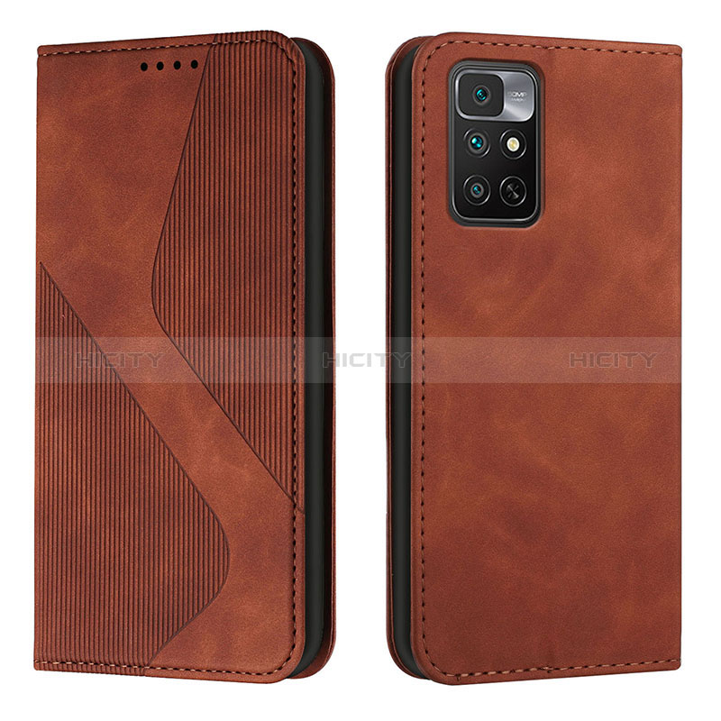 Coque Portefeuille Livre Cuir Etui Clapet H03X pour Xiaomi Redmi Note 11 4G (2022) Marron Plus