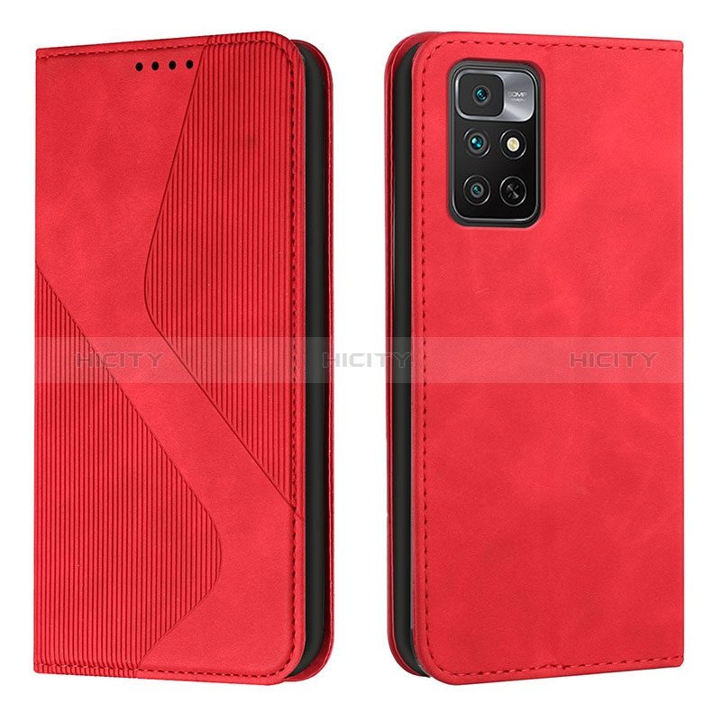 Coque Portefeuille Livre Cuir Etui Clapet H03X pour Xiaomi Redmi Note 11 4G (2022) Rouge Plus