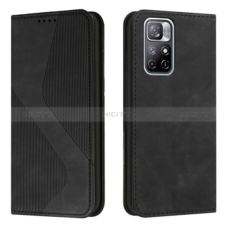 Coque Portefeuille Livre Cuir Etui Clapet H03X pour Xiaomi Redmi Note 11 5G Noir Plus