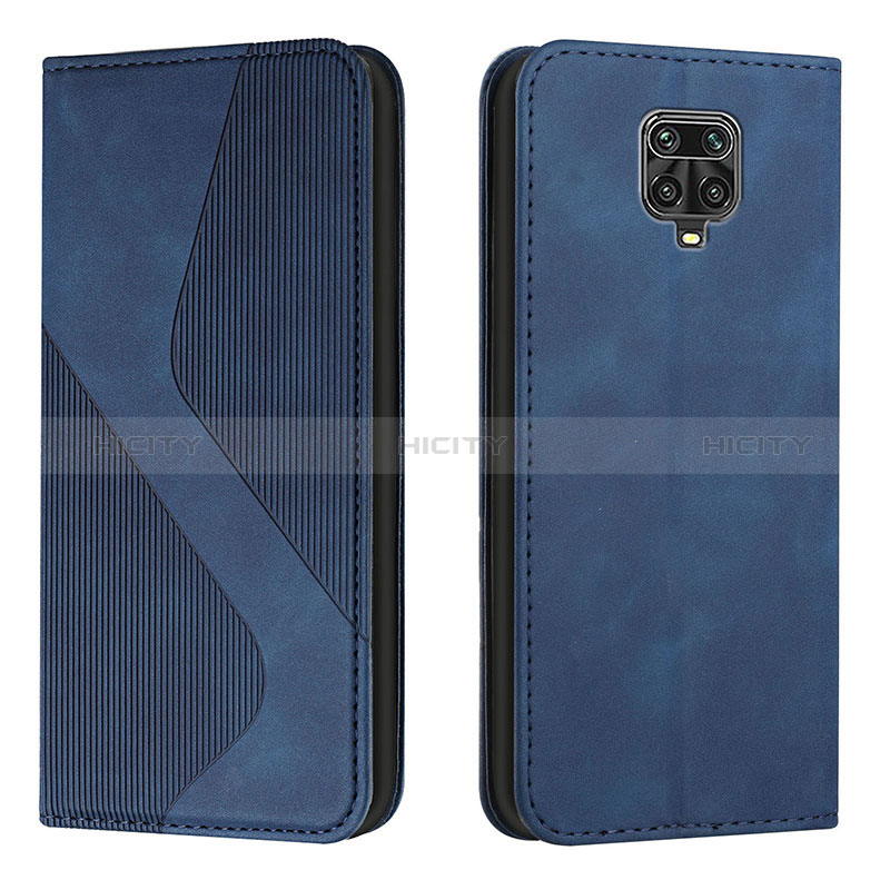 Coque Portefeuille Livre Cuir Etui Clapet H03X pour Xiaomi Redmi Note 9 Pro Max Bleu Plus