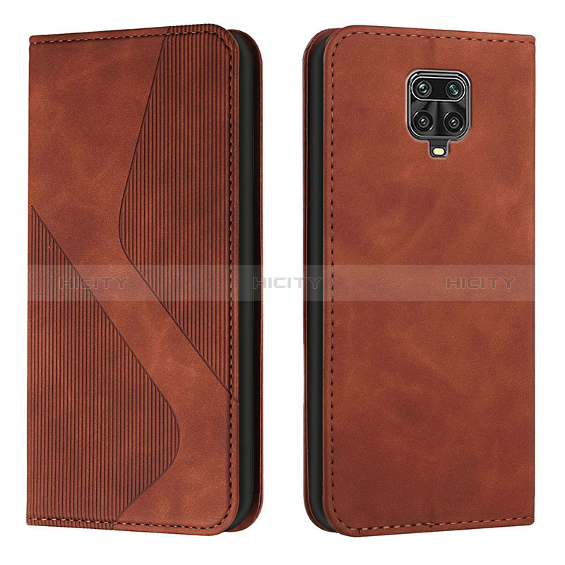 Coque Portefeuille Livre Cuir Etui Clapet H03X pour Xiaomi Redmi Note 9 Pro Max Marron Plus