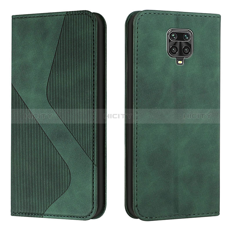 Coque Portefeuille Livre Cuir Etui Clapet H03X pour Xiaomi Redmi Note 9 Pro Max Vert Plus