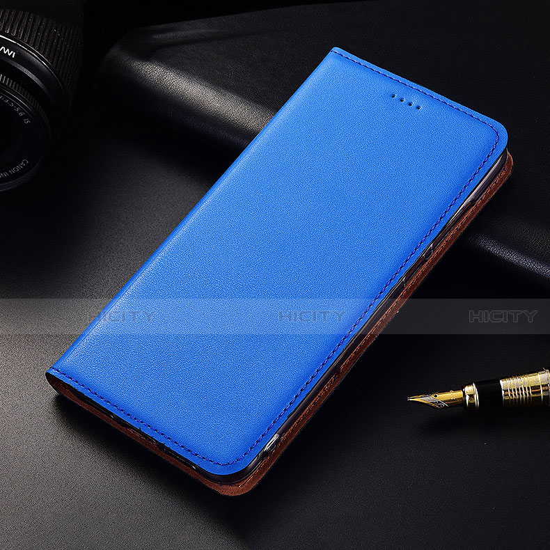 Coque Portefeuille Livre Cuir Etui Clapet H04 pour Apple iPhone 14 Bleu Plus