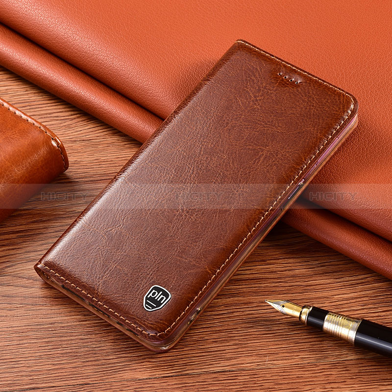 Coque Portefeuille Livre Cuir Etui Clapet H04P pour Apple iPhone Xs Marron Plus