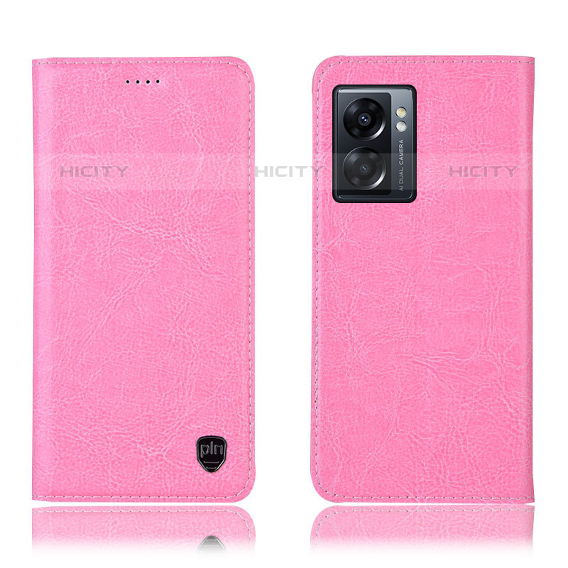 Coque Portefeuille Livre Cuir Etui Clapet H04P pour OnePlus Nord N300 5G Rose Plus