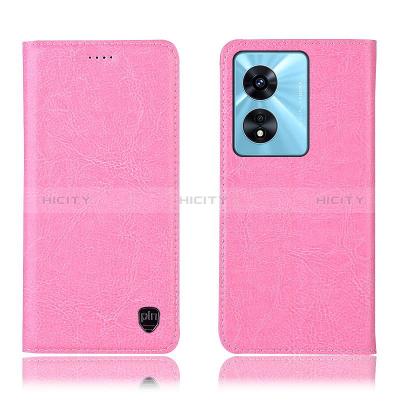 Coque Portefeuille Livre Cuir Etui Clapet H04P pour Oppo A1 5G Rose Plus