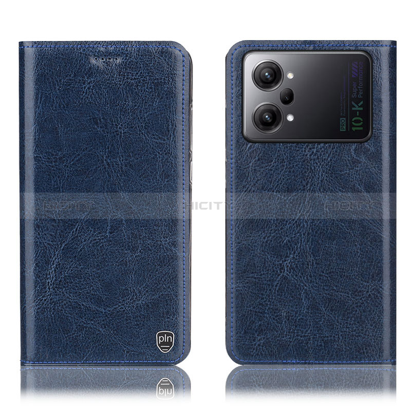 Coque Portefeuille Livre Cuir Etui Clapet H04P pour Oppo K10 Pro 5G Bleu Plus