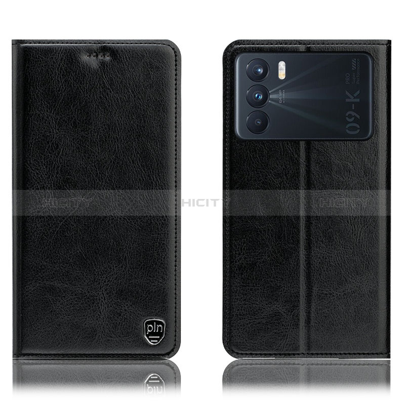 Coque Portefeuille Livre Cuir Etui Clapet H04P pour Oppo K9 Pro 5G Noir Plus