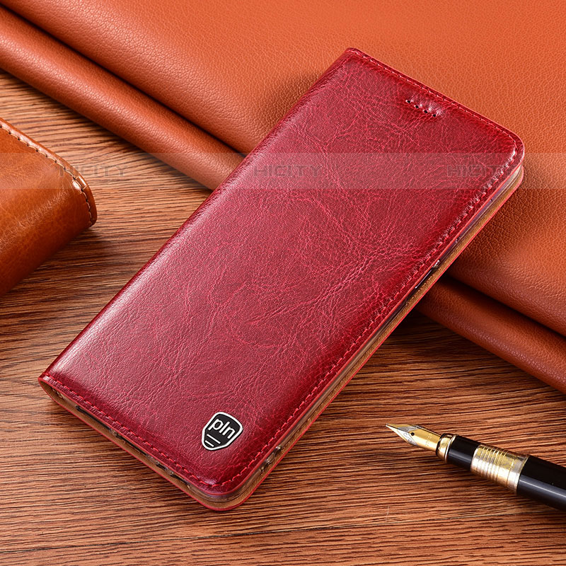 Coque Portefeuille Livre Cuir Etui Clapet H04P pour Samsung Galaxy M32 5G Rouge Plus