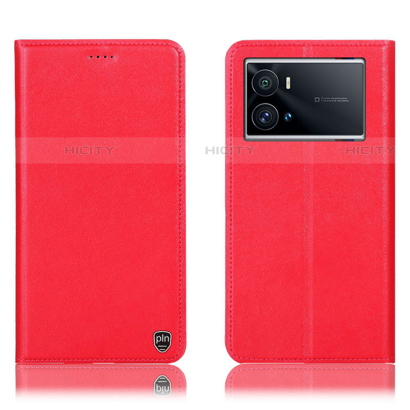 Coque Portefeuille Livre Cuir Etui Clapet H04P pour Vivo iQOO 9 Pro 5G Rouge Plus