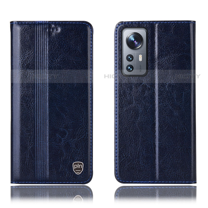 Coque Portefeuille Livre Cuir Etui Clapet H04P pour Xiaomi Mi 12 Lite 5G Bleu Plus