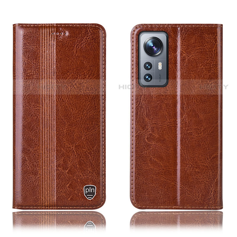 Coque Portefeuille Livre Cuir Etui Clapet H04P pour Xiaomi Mi 12 Lite 5G Brun Clair Plus