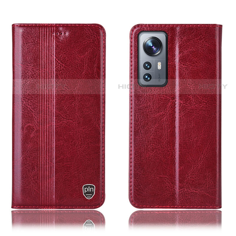 Coque Portefeuille Livre Cuir Etui Clapet H04P pour Xiaomi Mi 12 Lite 5G Rouge Plus