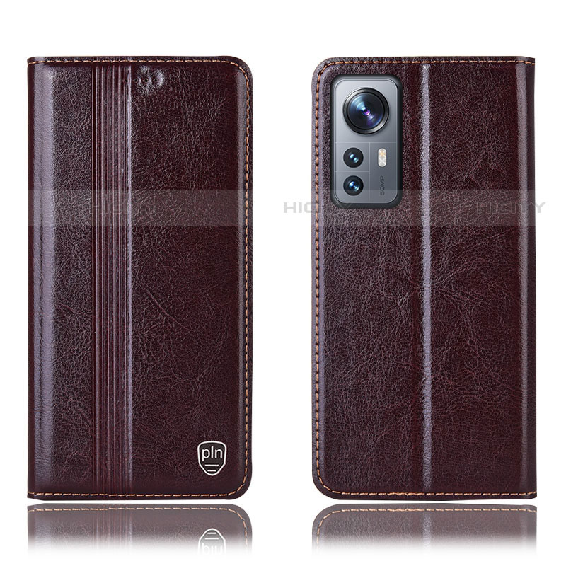 Coque Portefeuille Livre Cuir Etui Clapet H04P pour Xiaomi Mi 12S Pro 5G Marron Plus