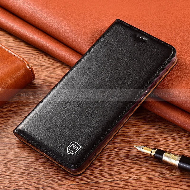 Coque Portefeuille Livre Cuir Etui Clapet H04P pour Xiaomi Redmi 9 Noir Plus