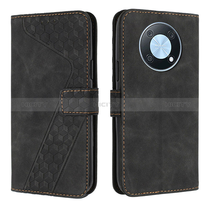 Coque Portefeuille Livre Cuir Etui Clapet H04X pour Huawei Enjoy 50 Pro Noir Plus