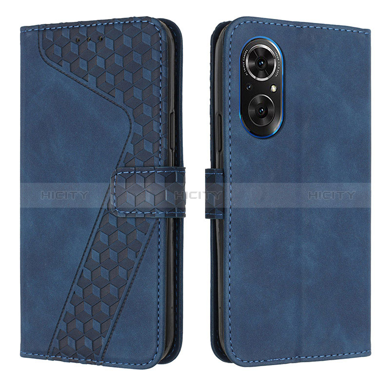 Coque Portefeuille Livre Cuir Etui Clapet H04X pour Huawei Honor 50 SE 5G Bleu Plus