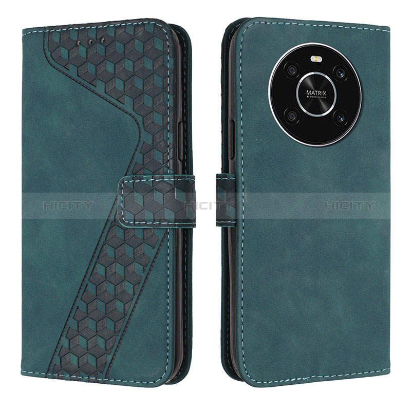 Coque Portefeuille Livre Cuir Etui Clapet H04X pour Huawei Honor Magic4 Lite 4G Vert Plus