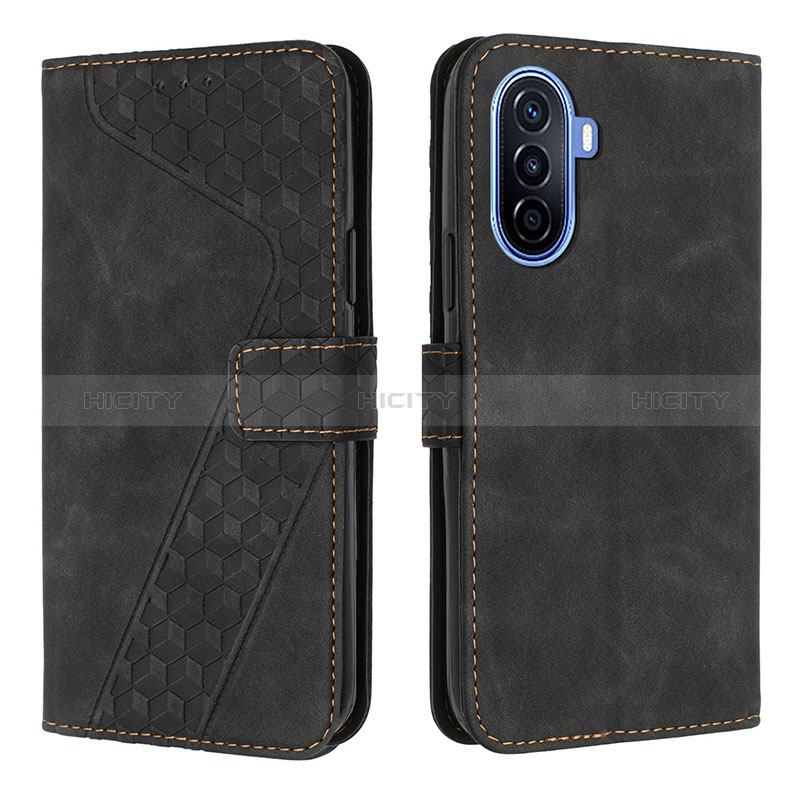 Coque Portefeuille Livre Cuir Etui Clapet H04X pour Huawei Nova Y70 Noir Plus