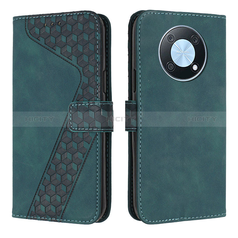 Coque Portefeuille Livre Cuir Etui Clapet H04X pour Huawei Nova Y90 Vert Plus