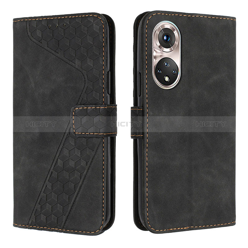 Coque Portefeuille Livre Cuir Etui Clapet H04X pour Huawei P50 Noir Plus