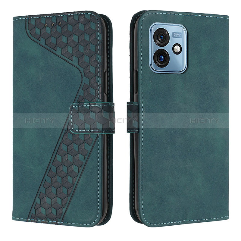 Coque Portefeuille Livre Cuir Etui Clapet H04X pour Motorola Moto G 5G (2023) Vert Plus