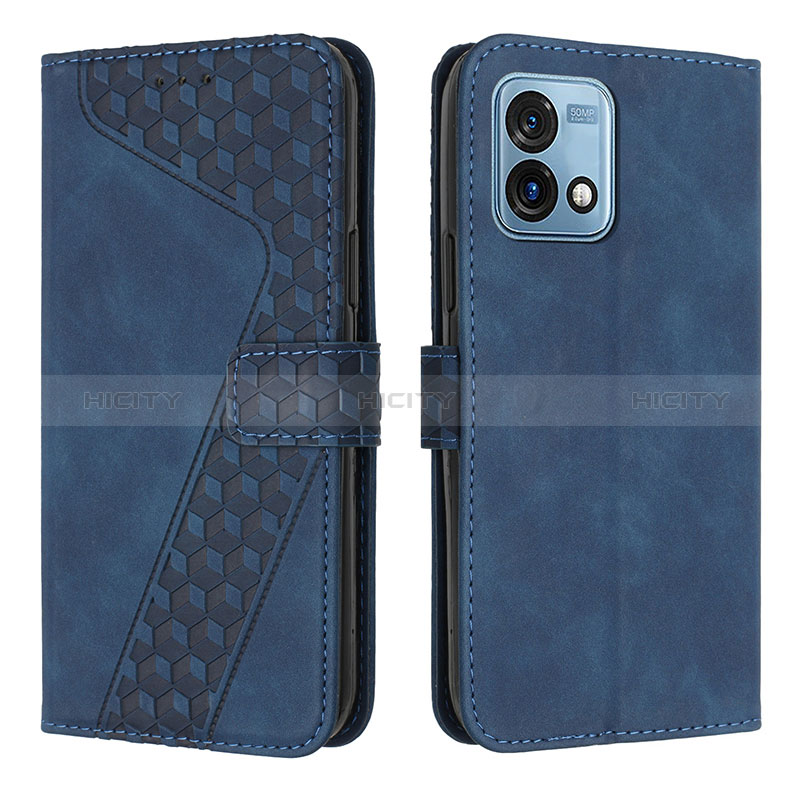 Coque Portefeuille Livre Cuir Etui Clapet H04X pour Motorola Moto G Stylus (2023) 4G Bleu Plus