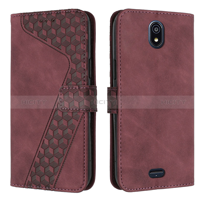 Coque Portefeuille Livre Cuir Etui Clapet H04X pour Nokia C100 Rouge Plus