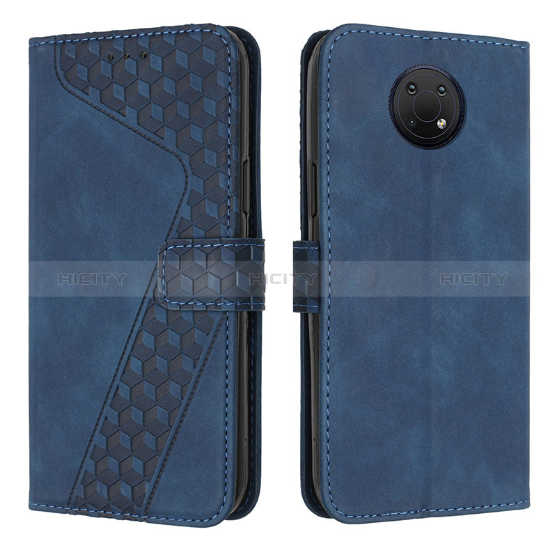 Coque Portefeuille Livre Cuir Etui Clapet H04X pour Nokia G10 Bleu Plus