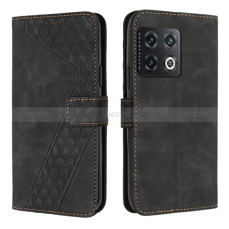 Coque Portefeuille Livre Cuir Etui Clapet H04X pour OnePlus 10T 5G Noir Plus