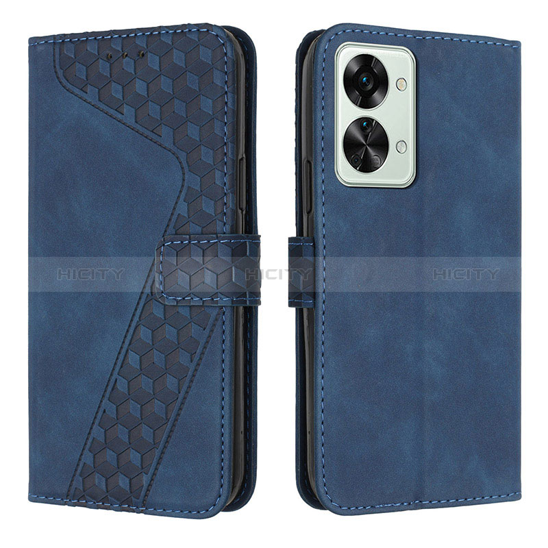 Coque Portefeuille Livre Cuir Etui Clapet H04X pour OnePlus Nord 2T 5G Bleu Plus