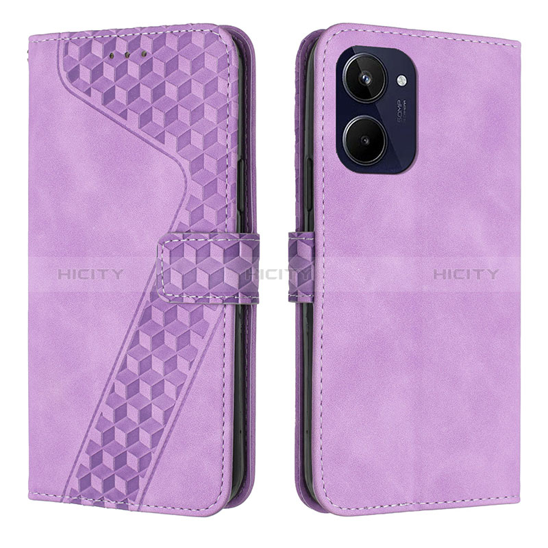 Coque Portefeuille Livre Cuir Etui Clapet H04X pour Realme 10 Pro 5G Violet Plus