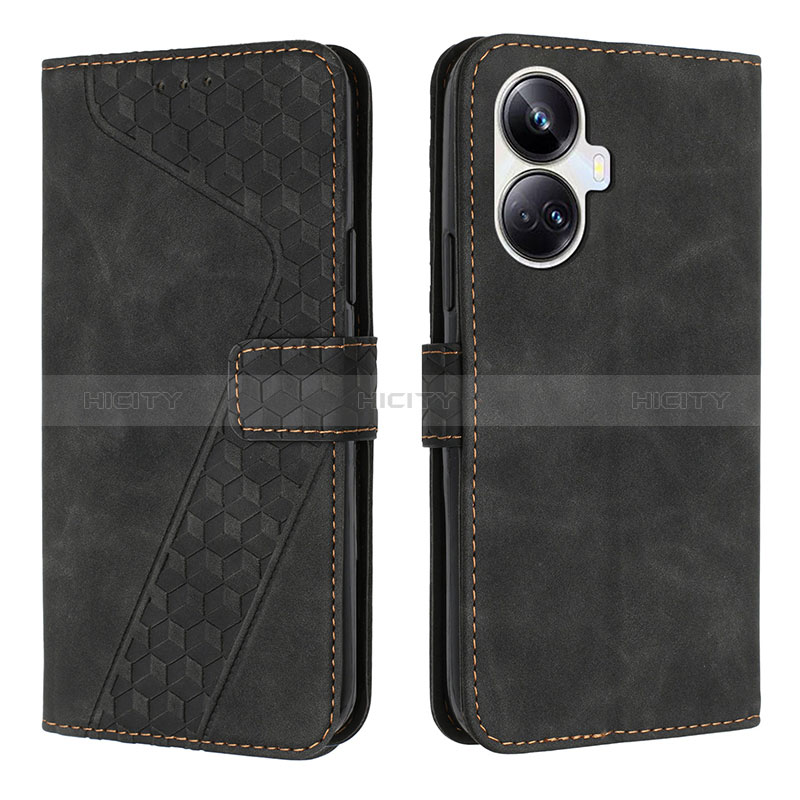 Coque Portefeuille Livre Cuir Etui Clapet H04X pour Realme 10 Pro+ Plus 5G Noir Plus