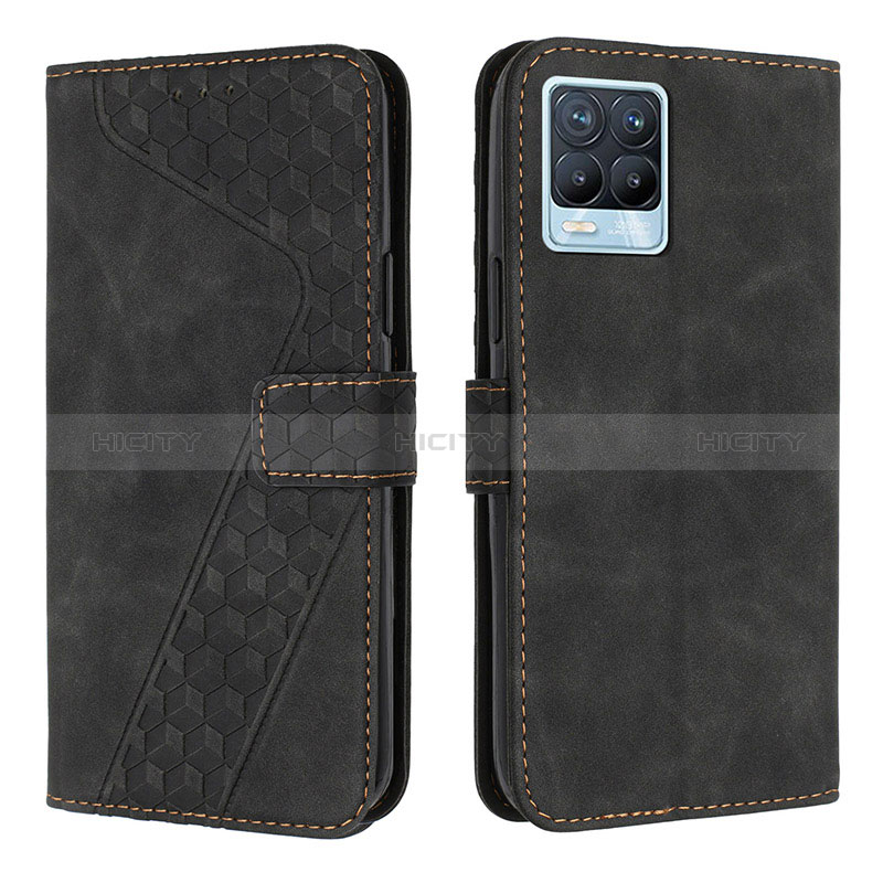 Coque Portefeuille Livre Cuir Etui Clapet H04X pour Realme 8 4G Noir Plus