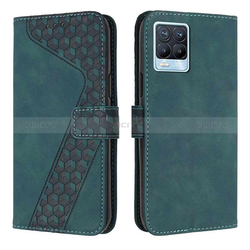 Coque Portefeuille Livre Cuir Etui Clapet H04X pour Realme 8 4G Vert Plus