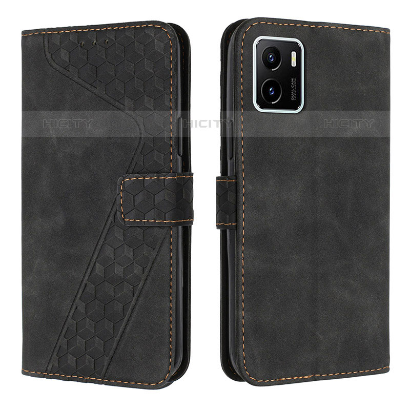 Coque Portefeuille Livre Cuir Etui Clapet H04X pour Vivo iQOO U5x Noir Plus