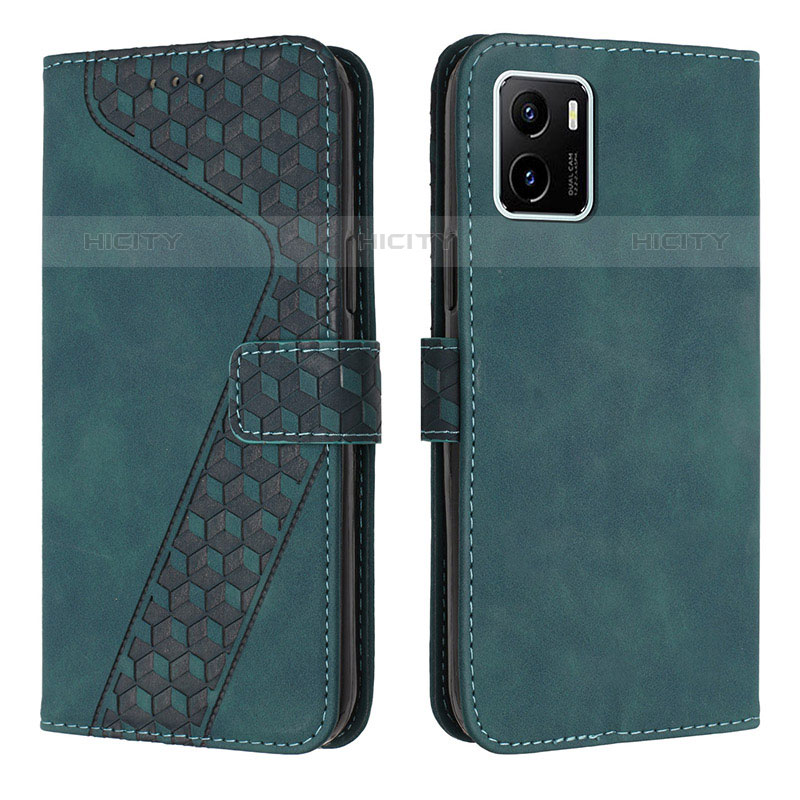 Coque Portefeuille Livre Cuir Etui Clapet H04X pour Vivo iQOO U5x Vert Plus