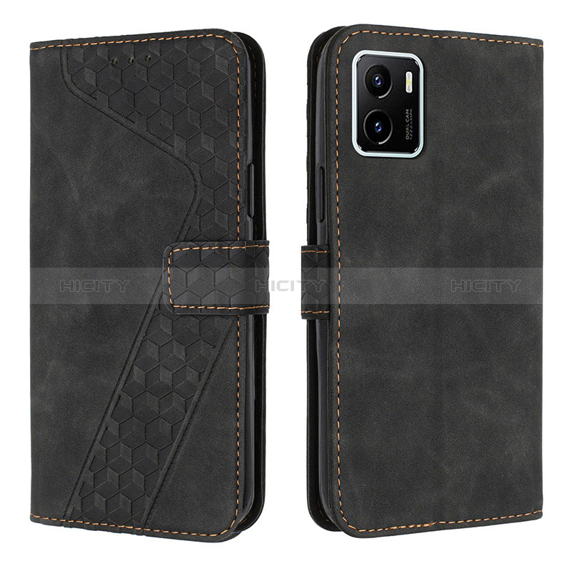 Coque Portefeuille Livre Cuir Etui Clapet H04X pour Vivo Y01 Noir Plus