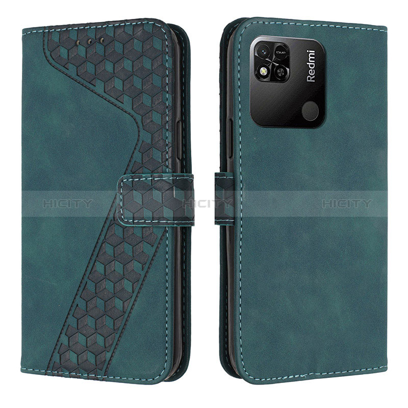 Coque Portefeuille Livre Cuir Etui Clapet H04X pour Xiaomi POCO C3 Vert Plus