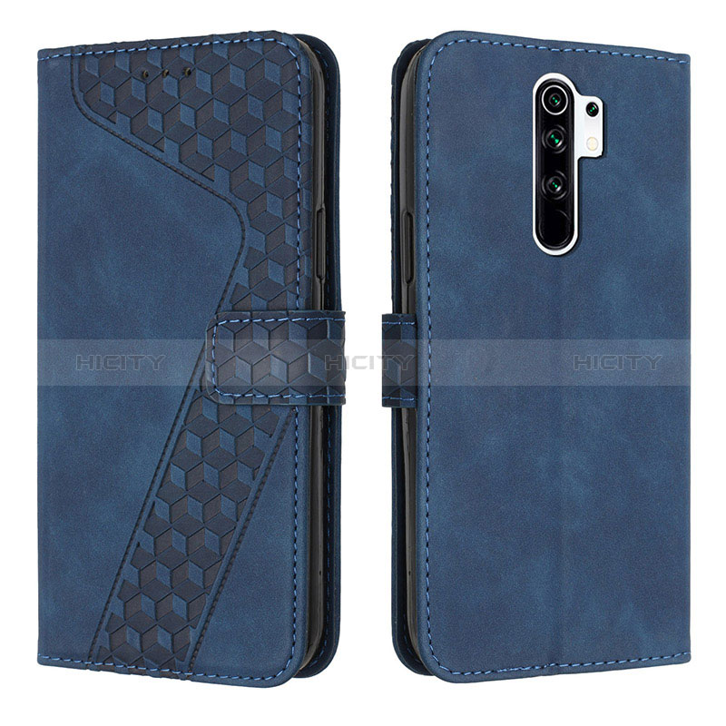 Coque Portefeuille Livre Cuir Etui Clapet H04X pour Xiaomi Poco M2 Bleu Plus