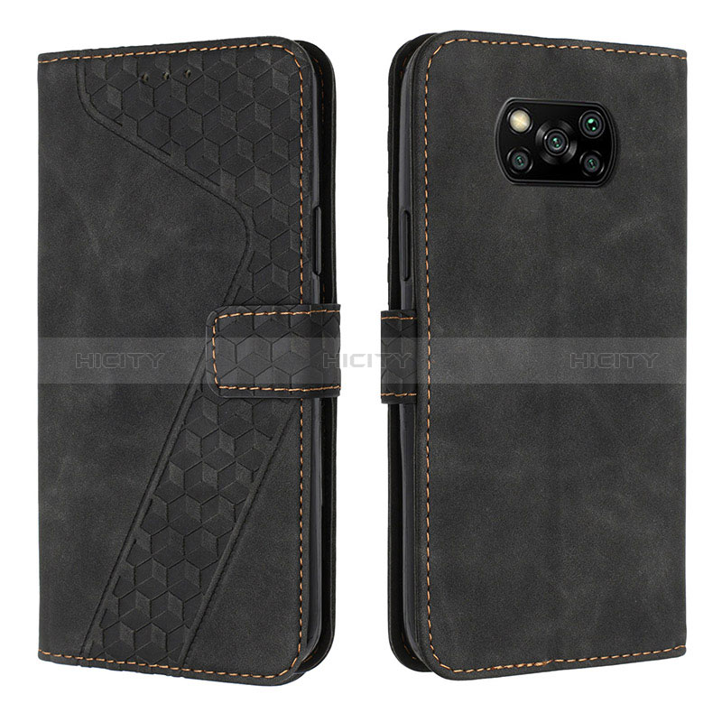 Coque Portefeuille Livre Cuir Etui Clapet H04X pour Xiaomi Poco X3 Pro Noir Plus