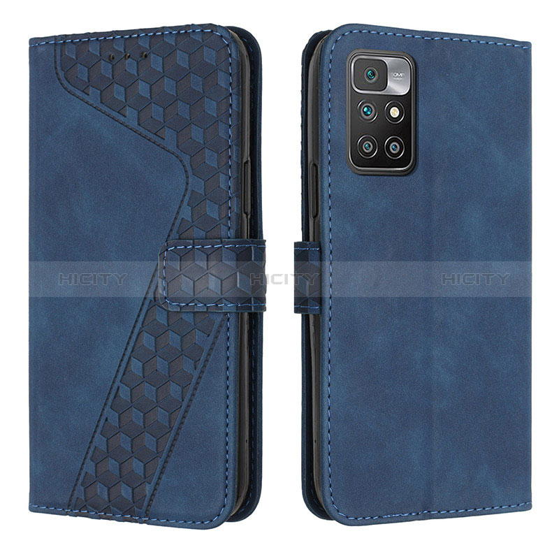 Coque Portefeuille Livre Cuir Etui Clapet H04X pour Xiaomi Redmi 10 4G Bleu Plus