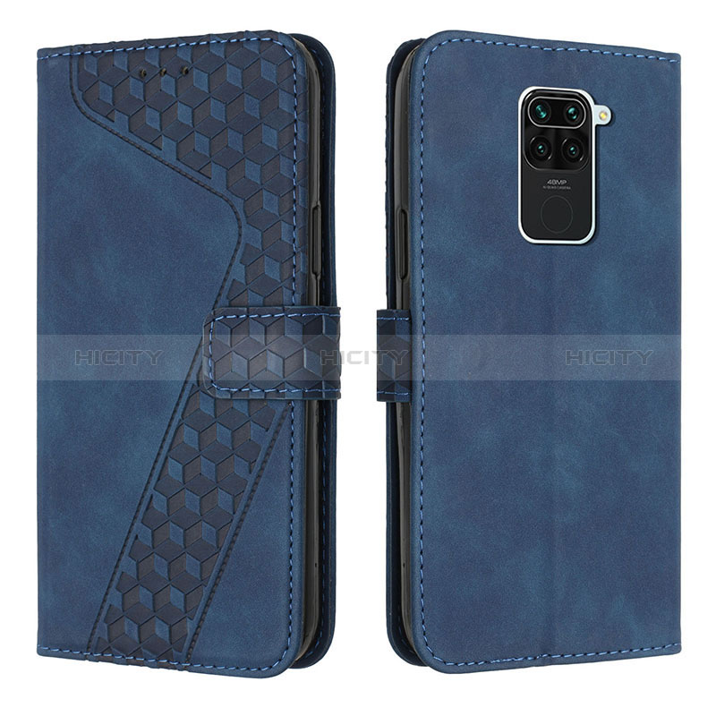 Coque Portefeuille Livre Cuir Etui Clapet H04X pour Xiaomi Redmi 10X 4G Bleu Plus