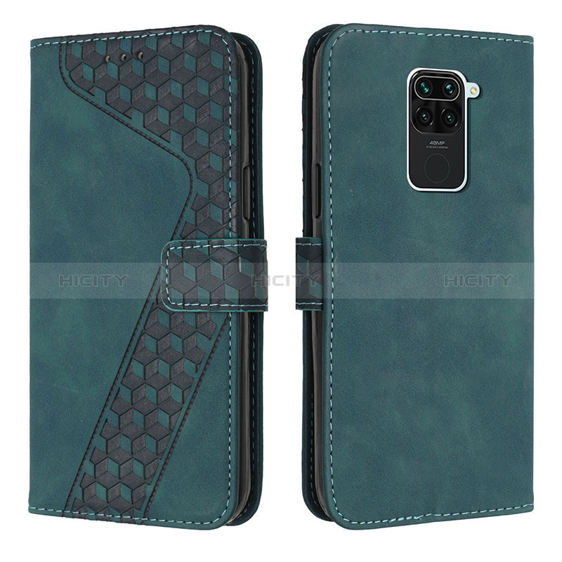 Coque Portefeuille Livre Cuir Etui Clapet H04X pour Xiaomi Redmi 10X 4G Vert Plus