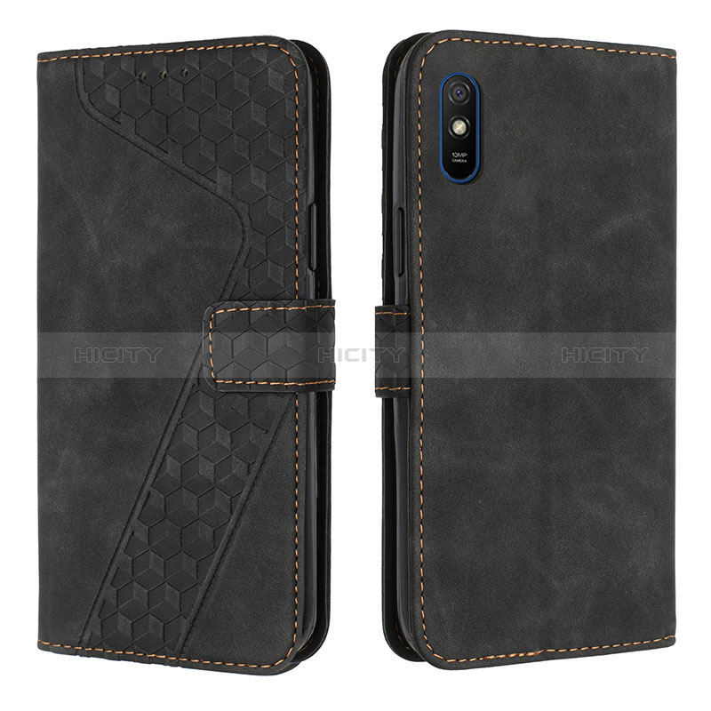 Coque Portefeuille Livre Cuir Etui Clapet H04X pour Xiaomi Redmi 9AT Noir Plus