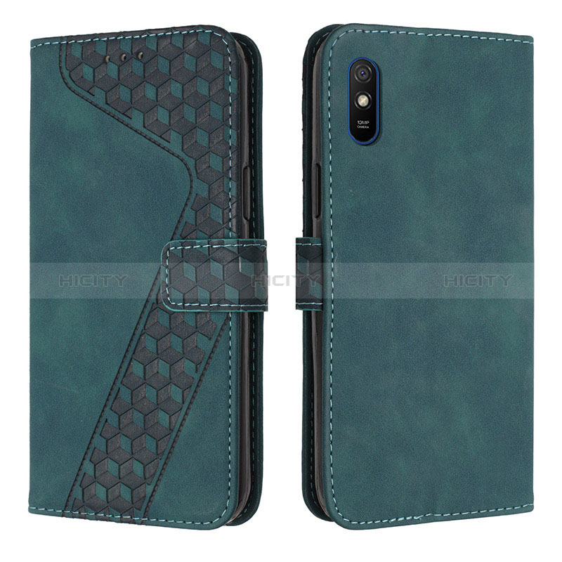 Coque Portefeuille Livre Cuir Etui Clapet H04X pour Xiaomi Redmi 9i Vert Plus